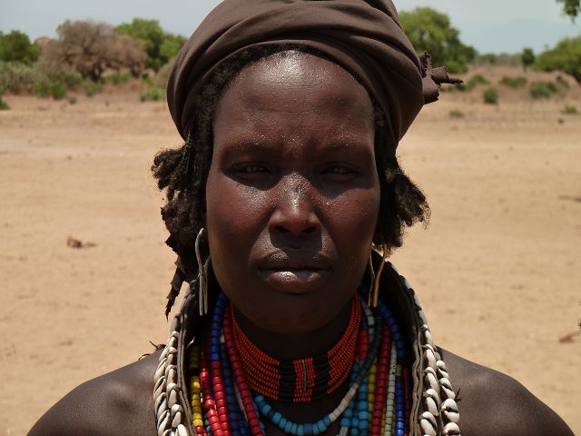 Elbore Ebore Erbore Arbore South Omo Mursi Lady Im Tal Des Omo Omo Valley Mursi Lady Im Tal Des